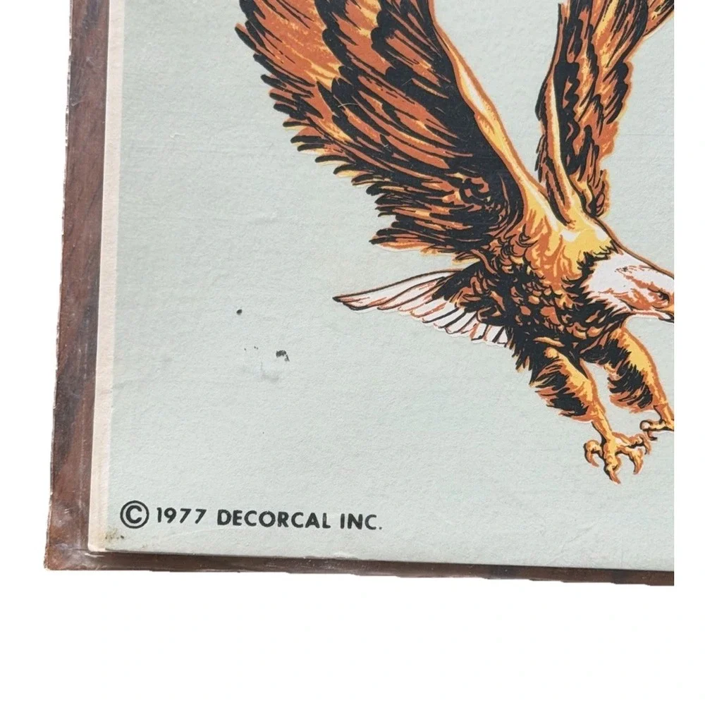 Vintage Eagle Decal Lot Of 2 NOS New Decoral 1978 Handpainted Rare Patriotic USA